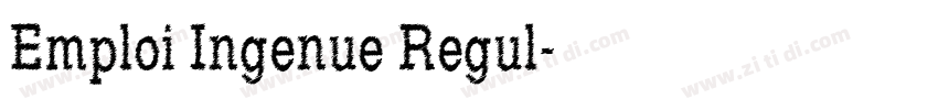 Emploi Ingenue Regul字体转换